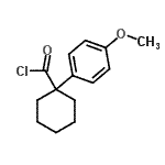 CAS 登录号：676348-47-3， 1-(4-甲氧基苯基)环己烷羰基氯化物
