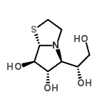 CAS 登录号：681033-60-3， (5S,6S,7R,7aS)-5-[(1R)-1,2-二羟基乙基]六氢吡咯并[2,1-b][1,3]噻唑-6,7-二醇
