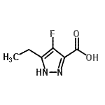 CAS 登录号：681034-63-9， 5-乙基-4-氟-1H-吡唑-3-羧酸
