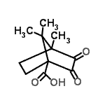 CAS 登录号：69842-14-4， 4,7,7-三甲基-2,3-二氧代双环[2.2.1]庚烷-1-羧酸