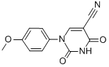 CAS 登录号:75837-81-9, 1-(4-甲氧基苯基)-2,4-二氧代-1,2,3,4-四氢-5-嘧啶甲腈
