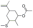 CAS 登录号:85098-94-8, 2-甲基-3-(甲硫基)-5-(1-甲基乙烯基)环己基乙酸酯