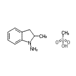 CAS 登录号：85392-00-3， 2-甲基-1-吲哚啉胺甲烷磺酸酯(1:1)