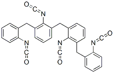 CAS 登录号：85392-14-9， 2,2'-亚甲基二[6-(O-异氰酸苄基)苯基]二异氰酸酯