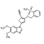 CAS 登录号：862812-98-4， 5-(5,6-二甲氧基-1H-苯并咪唑-1-基)-3-{[2-(甲基磺酰基)苄基]氧基}-2-噻吩甲腈
