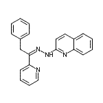 CAS 登录号：86486-16-0， 2-{(2Z)-2-[2-苯基-1-(2-吡啶基)亚乙基]肼基}喹啉