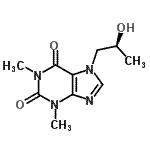CAS 登录号：86540-95-6， 7-[(2S)-2-羟基丙基]-1,3-二甲基-3,7-二氢-1H-嘌呤-2,6-二酮