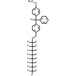 CAS 登录号：865758-37-8， 1-{氯[4-(3,3,4,4,5,5,6,6,7,7,8,8,9,9,10,10,10-十七氟癸基)苯基]苯基甲基}-4-甲氧基苯