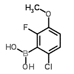 CAS 登录号：867333-04-8， (6-氯-2-氟-3-甲氧基-苯基)硼酸