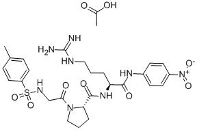 CAS 登录号：86890-95-1， N-对甲苯磺酰基-甘氨酰-脯氨酰-精氨酰对硝基苯胺乙酸盐