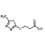 CAS 登录号：869943-40-8， 3-[(5-甲基-1,3,4-噻二唑-2-基)硫基]丙酸