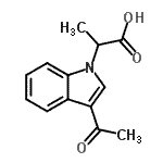 CAS 登录号：869947-43-3， 2-(3-乙酰基-1H-吲哚-1-基)丙酸