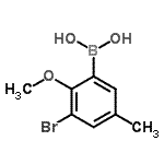 CAS 登录号：870717-99-0， (3-溴-2-甲氧基-5-甲基苯基)硼酸