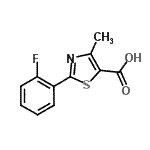 CAS 登录号：879070-37-8， 2-(2-氟苯基)-4-甲基-1,3-噻唑-5-羧酸