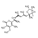 CAS 登录号：88389-71-3， 2,5:3,4-二去氢-1,6-二脱氧-2-{(1E,3E)-4-[(2S,3R)-3-(4-甲氧基-3,5-二甲基-2-氧代-2H-吡喃-6-基)-3-甲基-2-环氧乙烷基]-2-甲基-1,3-戊二烯-1-基}-4-甲基-D-阿卓糖醇