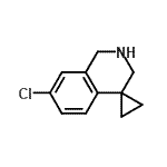 CAS 登录号：885269-29-4， 7'-氯-2',3'-二氢-1'H-螺[环丙烷-1,4'-异喹啉]