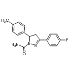 CAS 登录号：885269-86-3， 3-(4-氟苯基)-5-(4-甲基苯基)-4,5-二氢-1H-吡唑-1-甲酰胺