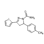 CAS 登录号：885269-92-1， 5-(4-甲基苯基)-3-(2-噻吩基)-4,5-二氢-1H-吡唑-1-甲酰胺