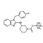 CAS 登录号：885270-89-3， 2-甲基-2-丙基3-{[1-(4-氟苄基)-1H-苯并咪唑-2-基]氨基}-1-哌啶羧酸酯