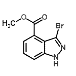 CAS 登录号：885271-63-6， 甲基3-溴-1H-吲唑-4-羧酸酯