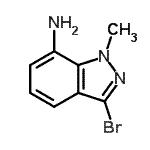 CAS 登录号：885271-76-1， 3-溴-1-甲基-1H-吲唑-7-胺