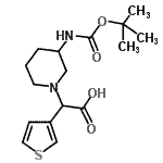 CAS 登录号：885275-61-6， [3-({[(2-甲基-2-丙基)氧基]羰基}氨基)-1-哌啶基](3-噻吩基)乙酸