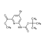 CAS 登录号:885326-87-4, 甲基4-溴-6-(叔-丁氧羰基氨基)吡啶-2-羧酸酯