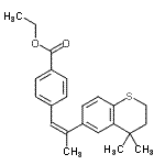 CAS 登录号：88579-35-5， 乙基4-[(1Z)-2-(4,4-二甲基-3,4-二氢-2H-苯并噻喃-6-基)-1-丙烯-1-基]苯甲酸酯