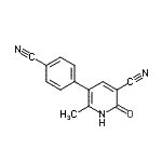 CAS 登录号：88594-78-9， 5-(4-氰基苯基)-6-甲基-2-氧代-1,2-二氢-3-吡啶甲腈
