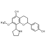CAS 登录号：88607-66-3， 2-(4-羟基苯基)-7-甲氧基-8-(2-吡咯烷基)-5-色满醇