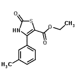 CAS 登录号：886497-34-3， 乙基4-(3-甲基苯基)-2-氧代-2,3-二氢-1,3-噻唑-5-羧酸酯