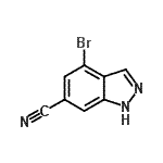 CAS 登录号：898746-96-8， 4-溴-1H-吲唑-6-甲腈