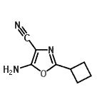 CAS 登录号：909077-19-6， 5-氨基-2-环丁基-1,3-恶唑-4-甲腈