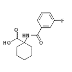 CAS 登录号：912771-16-5， 1-[(3-氟苯甲酰)氨基]环己烷羧酸
