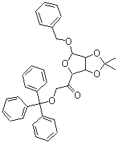 CAS 登录号：91364-12-4， 1-(6-苄氧基-2,2-二甲基-3a,4,6,6a-四氢呋喃并[3,4-d][1,3]二氧杂环戊烯-4-基)-2-三苯甲基氧基-乙酮