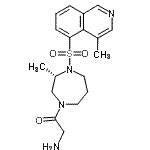 CAS 登录号：913844-45-8， 2-氨基-1-{(3S)-3-甲基-4-[(4-甲基-5-异喹啉基)磺酰基]-1,4-二氮杂环庚-1-基}乙酮