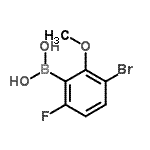 CAS 登录号：957120-30-8， (3-溴-6-氟-2-甲氧基苯基)硼酸