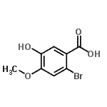 CAS 登录号：98437-41-3， 2-溴-5-羟基-4-甲氧基苯甲酸