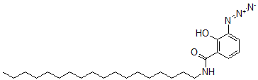 CAS 登录号：99132-38-4， 3-叠氮基水杨基-N-(N-十八烷基)酰胺