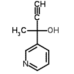 CAS 登录号：99357-64-9， 2-(3-吡啶基)-3-丁炔-2-醇