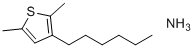 structure of CAS# 110134-47-9, 3-己基-2,5-二甲基噻吩胺
