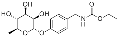 structure of CAS# 208346-80-9, 乙基4-(鼠李糖基氧基)苄基氨基甲酸酯