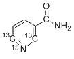 CAS 登录号：2117346-85-5, <sup>13</sup>C<sub>3</sub>,<sup>15</sup>N-烟酰胺