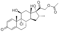 structure of CAS# 24916-91-4, 伊科米松21-乙酸酯