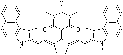CAS 登录号：259133-57-8 (219537-53-8), 2,4,6(1H,3H,5H)-5-[2,5-双[2-(1,3-二氢-1,1,3-三甲基-2H-苯并[e]吲哚-2-亚基)乙亚基]环戊亚基]-1,3-二甲基嘧啶三酮
