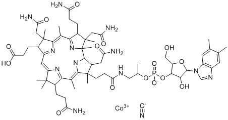 structure of CAS# 38218-55-2, 维生素B12-d-羧酸