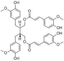 CAS 登录号：56973-66-1, 9,9'-二-O-(E)-阿魏酰开环异落叶松脂素