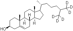 CAS 登录号：60816-17-3, 胆固醇-26,26,26,27,27,27-D6