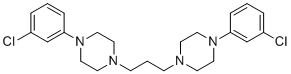 structure of CAS# 6323-09-7, 1,3-双-(4-(3-氯苯基)哌嗪-1-基)丙烷