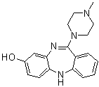 CAS 登录号：63687-94-5, 11-(4-甲基-1-哌嗪基)-5H-二苯并[b,e][1,4]二氮杂卓-8-醇